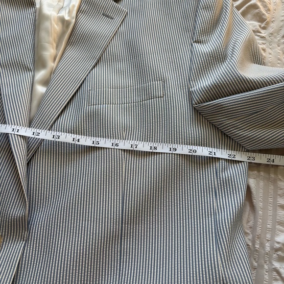 Ralph Lauren Men's Gray and Cream Striped Suit Set - Picture 10 of 13